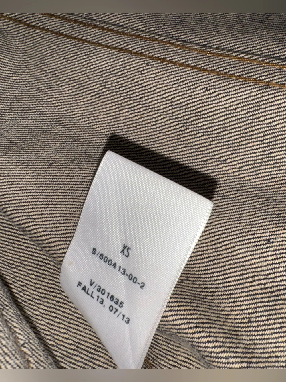 Gap 1969 Japanese Selvedge Men XS Tall Denim Trucker Jean Jacket Blue